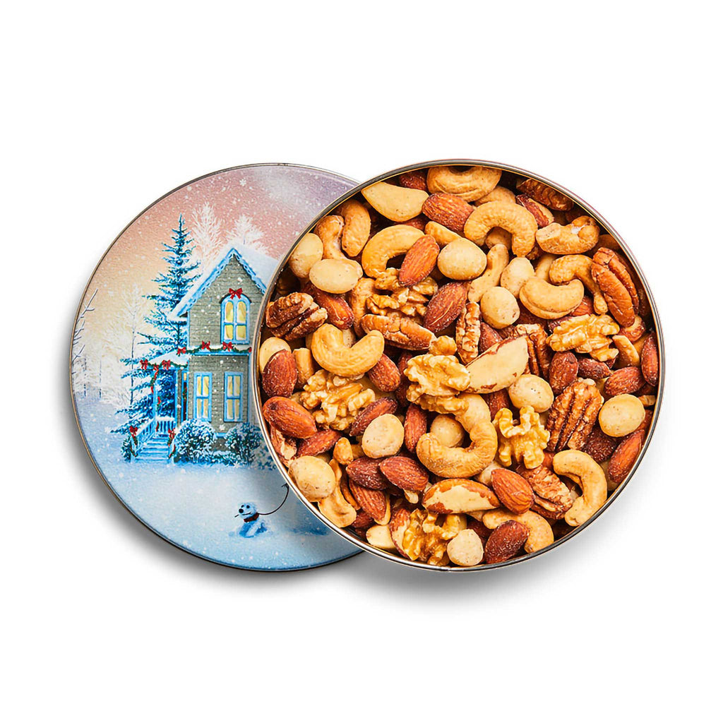 Christmas Tin- Roasted Mix Nuts 16 oz.
