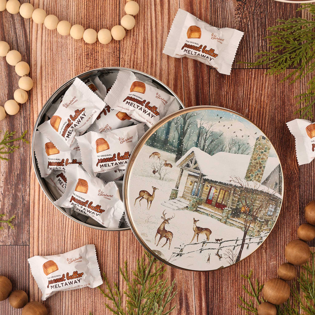 Christmas Original Peanut Butter Meltaway® Tin 8 oz.
